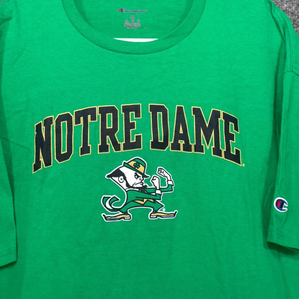 Notre Dame Fighting Irish Shirt Mens 2XL Champion Leprechaun NCAA Fan Tshirt - Picture 2 of 7